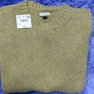 American Eagle Outfitters Women's Beige Crewneck Sweater